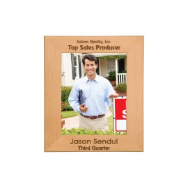 4" x 6" Genuine Red Alder Picture Frame with Logo