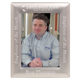 5" x 7" - Laser Engraved Metal Picture Frame with Logo  5" x 7" - Laser Engraved Metal Picture Frame with Logo