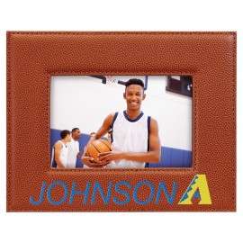 4" x 6" Basketball Leatherette Photo Frame with Logo