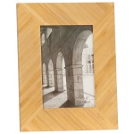 4" x 6" - Wood Picture Frame - Bamboo - Laser Engraved with Logo