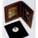 Leatherette Folding Picture Frame with Logo