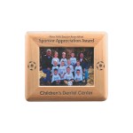 Logo Printed 4" x 6" Round Corner Genuine Red Alder Picture Frame