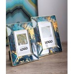 Stainless Steel Gold Foil Glass Picture Frame with Logo