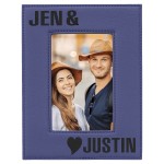 Promotional 4" x 6" Purple Leatherette Photo Frame