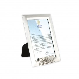 Vertical Photo Frame with Custom Emblem (4"x 6" Photo) with Logo