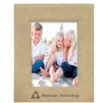 Personalized Leatherette 5 x 7 Photo Frame - Light Brown