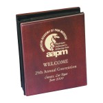 Wood Photo Album holds 100 4" x 6" photo with Logo