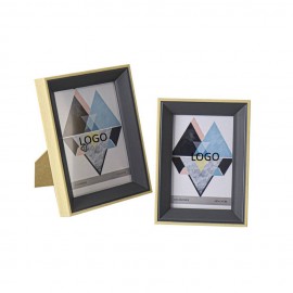 Wood Texture PS+Glass Photo Frame with Logo