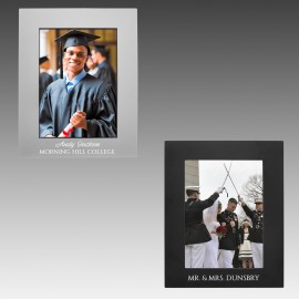 5" x 7" Black Aluminum Photo Frame with Logo