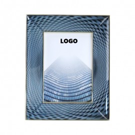 Personalized Grid Pattern Metal Glass Picture Frame