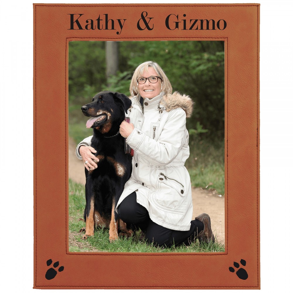 Customized 8" x 10" Rawhide Leatherette Photo Frame Customized 8" x 10" Rawhide Leatherette Photo Frame