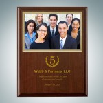 Promotional Genuine Walnut Photo Frame Vertical Plaque (Small)