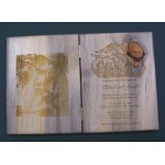 6" x 8" - Hardwood Picture Book - Hinged - Laser Engraved - USA-Made Custom Printed