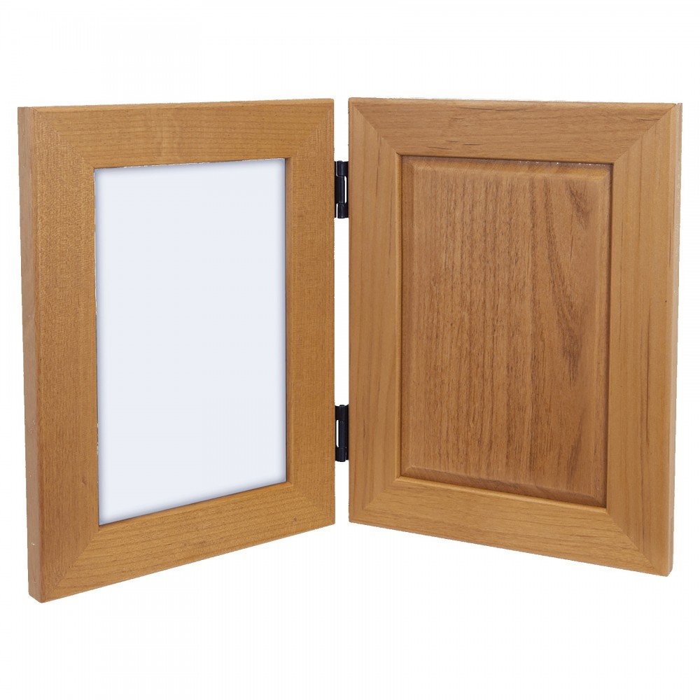 4" x 6" Genuine Red Alder Dual Picture Frame with Logo 4" x 6" Genuine Red Alder Dual Picture Frame with Logo