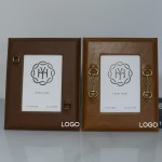 Metal Buckle Leather Picture Frames with Logo