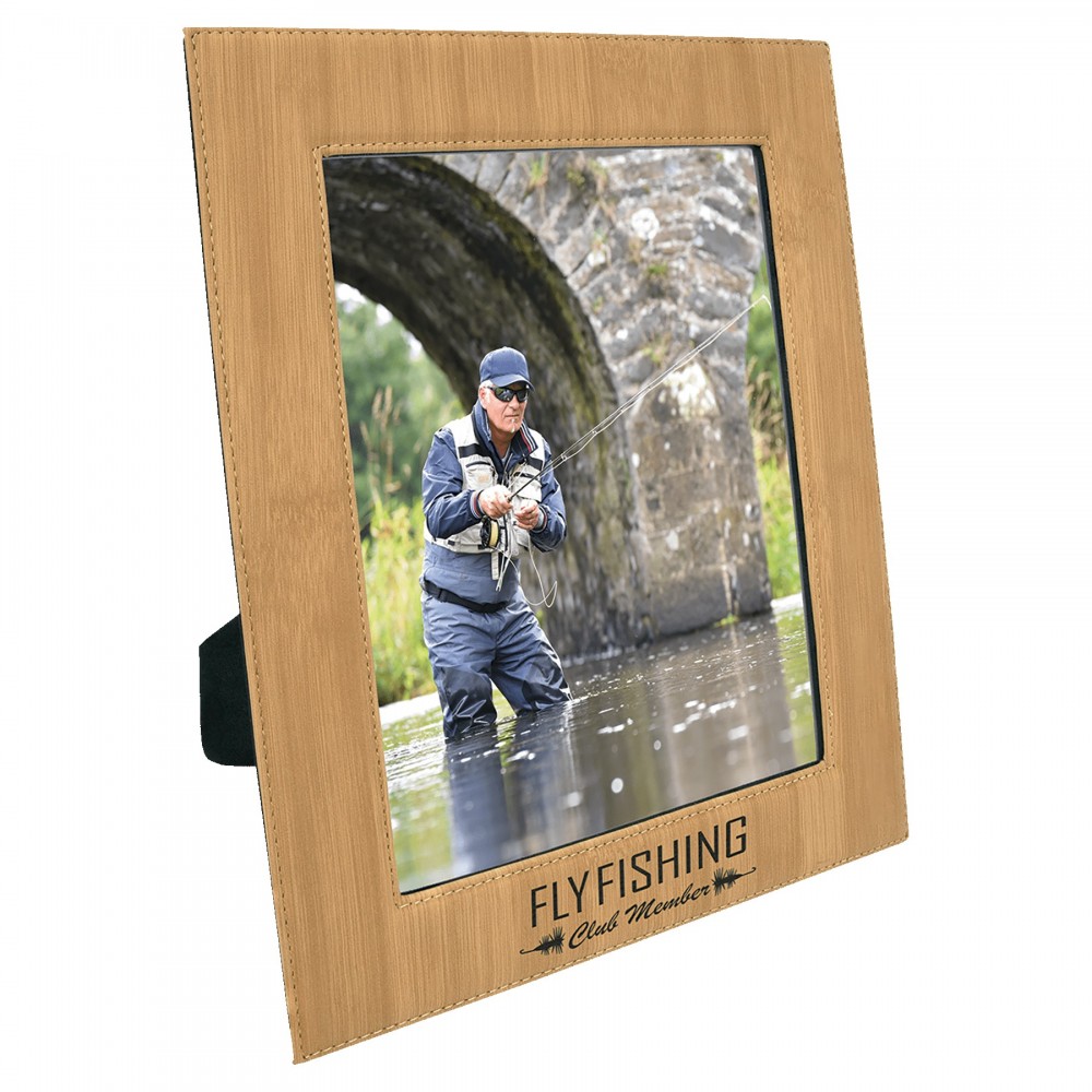 Personalized 8" x 10" Bamboo Leatherette Photo Frame Personalized 8" x 10" Bamboo Leatherette Photo Frame