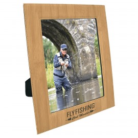 Personalized 8" x 10" Bamboo Leatherette Photo Frame