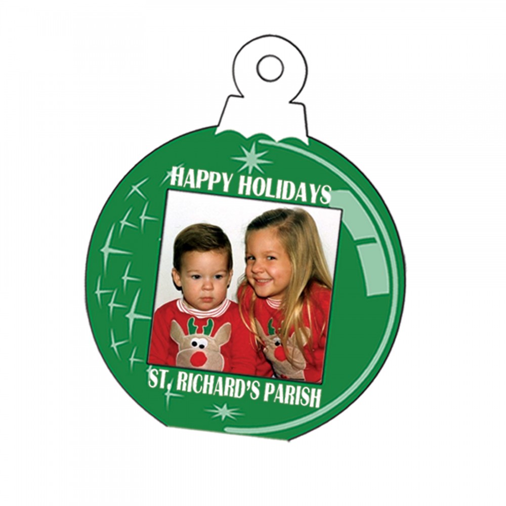 Logo Branded Holiday Fun Large Ornament Photo Frame (5"x6")
