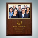 Custom Printed Genuine Walnut Photo Frame Vertical Plaque (Large)