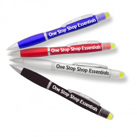 Customized Combo Highlighter Pen w/ Custom Logo Twist Action Pens