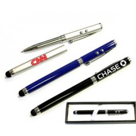 Customized Ballpoint pen with LED/pointer and stylus and gift case