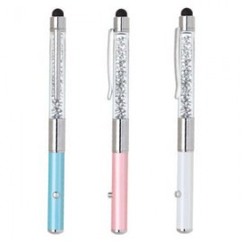 Metal Laser Pointer Stylus with Crystal Insert with Logo  Metal Laser Pointer Stylus with Crystal Insert with Logo