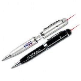 Twist Action Laser Pen Flash Drive LV with Chrome Trim (1GB) with Logo  Twist Action Laser Pen Flash Drive LV with Chrome Trim (1GB) with Logo