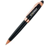 Customized Executive Crown Metallic Rose Gold/Black Twister Pen