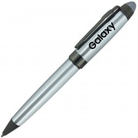Executive Crown Metallic Silver Twister Pen with Logo