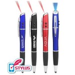 Promotional 4-in-1 "Laser" LED Flashlight Stylus Pen