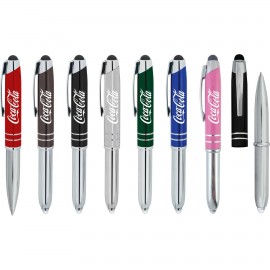 Flashlight LED Metal Stylus Pen with Logo  Flashlight LED Metal Stylus Pen with Logo
