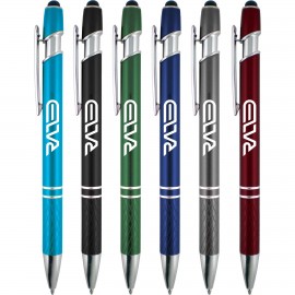 Metal Rubberized Stylus Pen with Logo  Metal Rubberized Stylus Pen with Logo