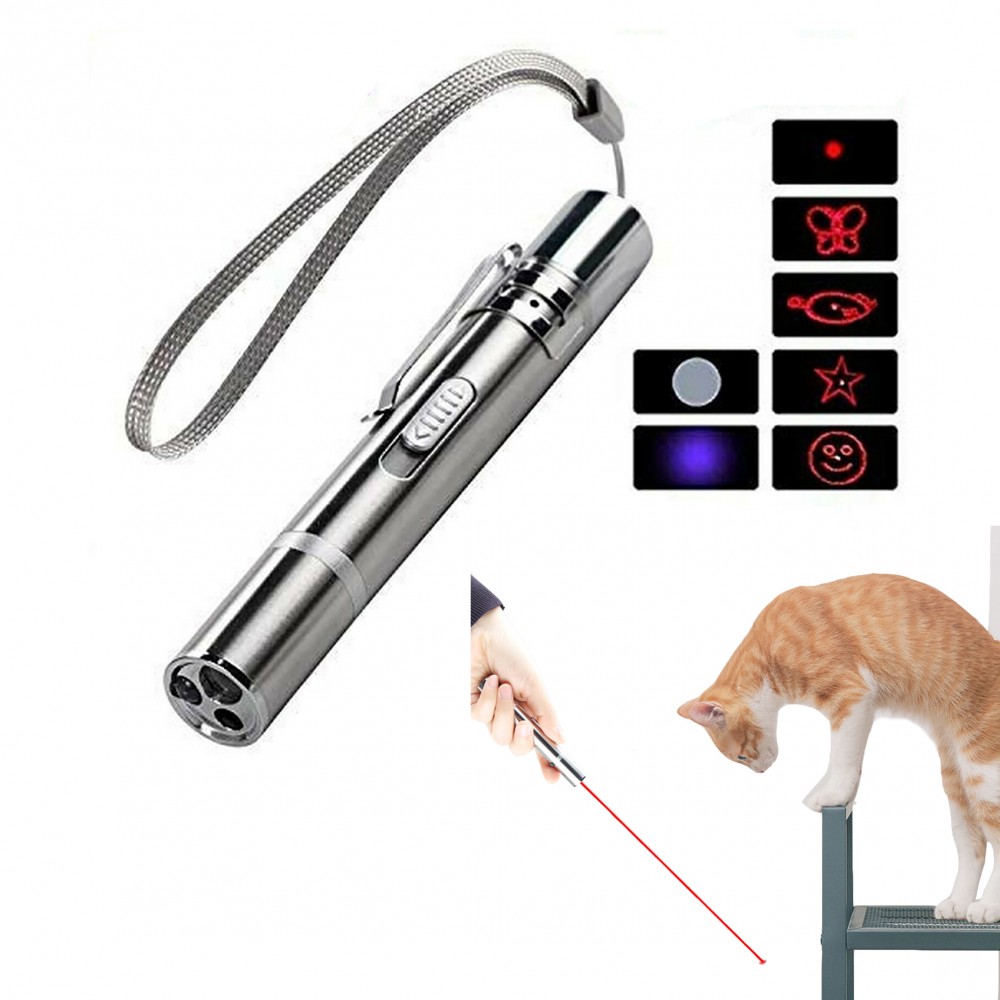 Multimode Led Laser Pointer Pen Pet Cat Toy with Logo