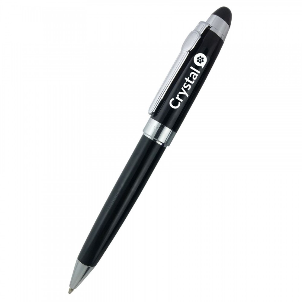 Executive Metallic Slim Twister Stylus Pen with Logo
