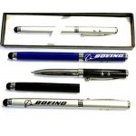 Customized Metal Pen with Laser Pointer, LED Light & Stylus in Gift Box