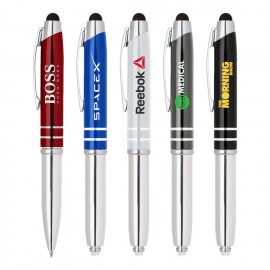 Customized 3 in 1 LED Light Ballpoint Pen with Stylus  Customized 3 in 1 LED Light Ballpoint Pen with Stylus