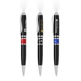 Personalized LED Marbled Metal Ballpoint Pen