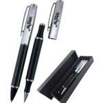 Personalized Executive Carbon Fiber Metal Pen Ballpoint & Rollerball Set