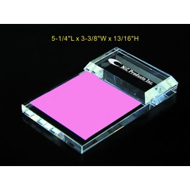 Custom Sticky Note Holder Optical Crystal Award Trophy