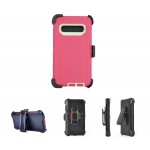 iBank Galaxy Note 9 Shockproof Case with Belt Clip and a kickstand (Pink) Logo Branded