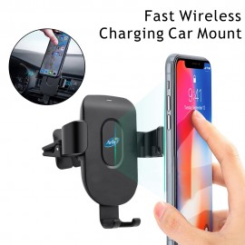 2 in 1 Wireless Car Charger Mount Wireless Charing Car Mounted Charger with Logo  2 in 1 Wireless Car Charger Mount Wireless Charing Car Mounted Charger with Logo