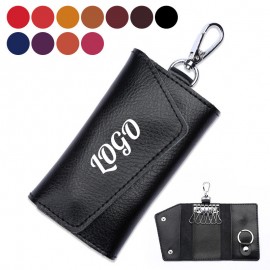 Genuine Leather Car Key Wallet with Logo