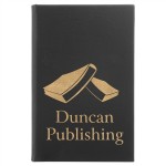 Black Faux Leather Journal, 5 1/4" x 8 1/4" with Logo