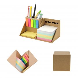 Personalized Sticky Notes Cube Box with Pen Holder