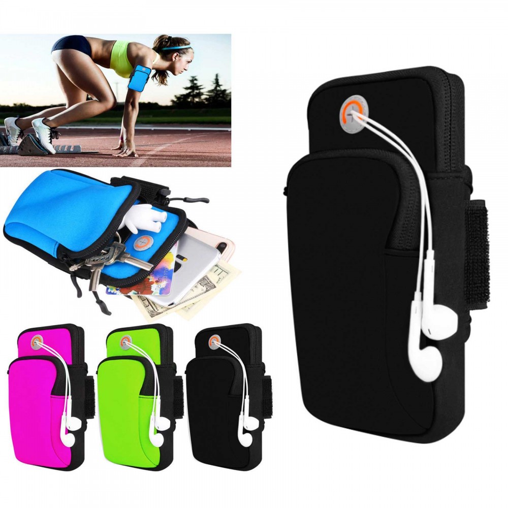 iBank Sports Running Arm Band Bag Case for Smartphones (Black) Logo Branded iBank Sports Running Arm Band Bag Case for Smartphones (Black) Logo Branded