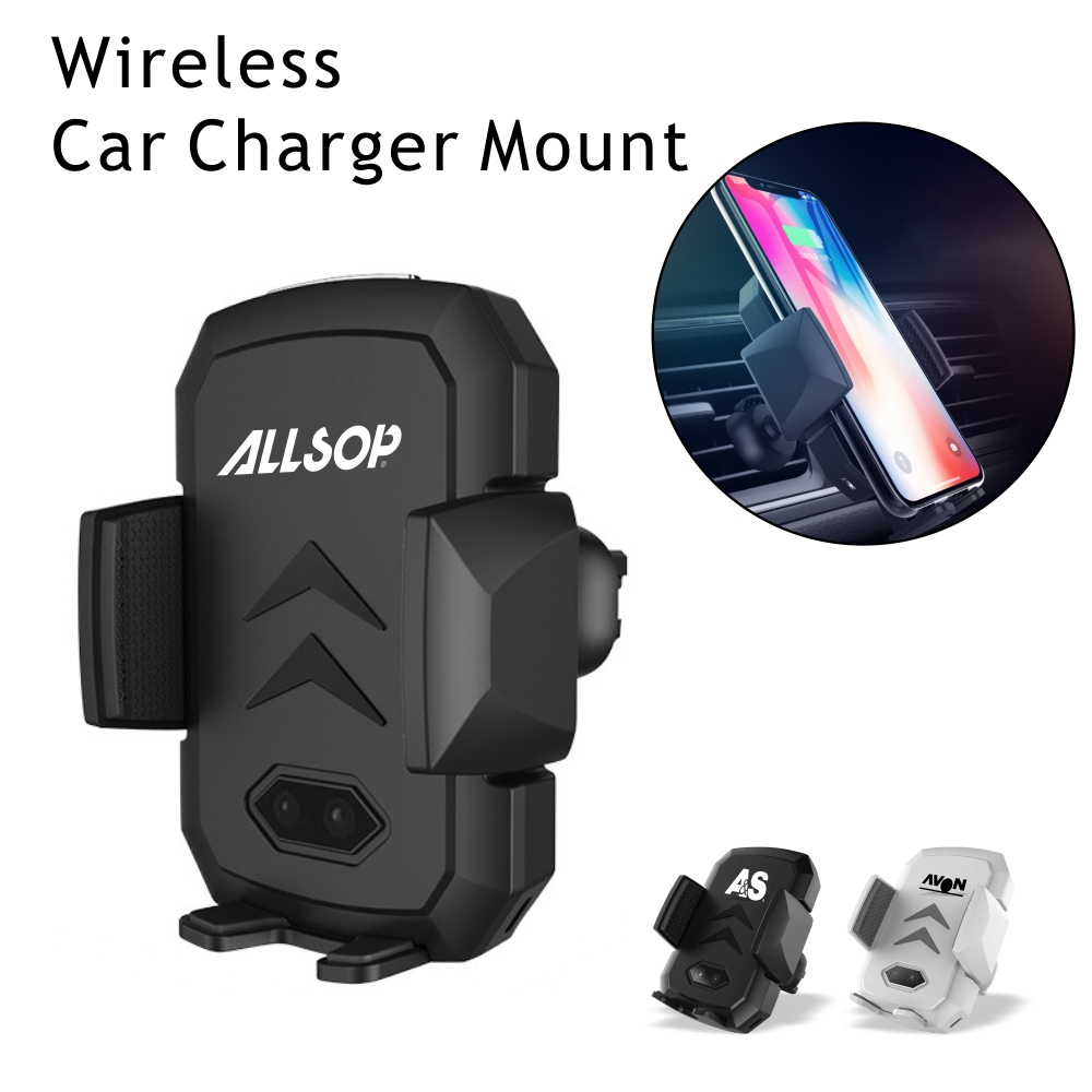 2 in 1 Wireless Car Charger Mount Wireless Charing Car Mounted Charger with Logo