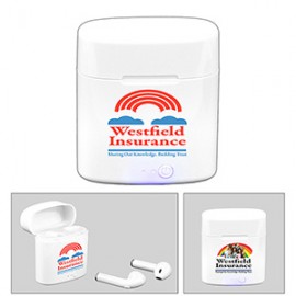 Promotional "Riley" Wireless Earbuds in Charging Case  Promotional "Riley" Wireless Earbuds in Charging Case