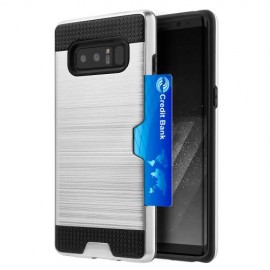 Custom Imprinted iBank(R) Samsung Galaxy Note 8 Shockproof Case with Credit Card Slot (Silver)