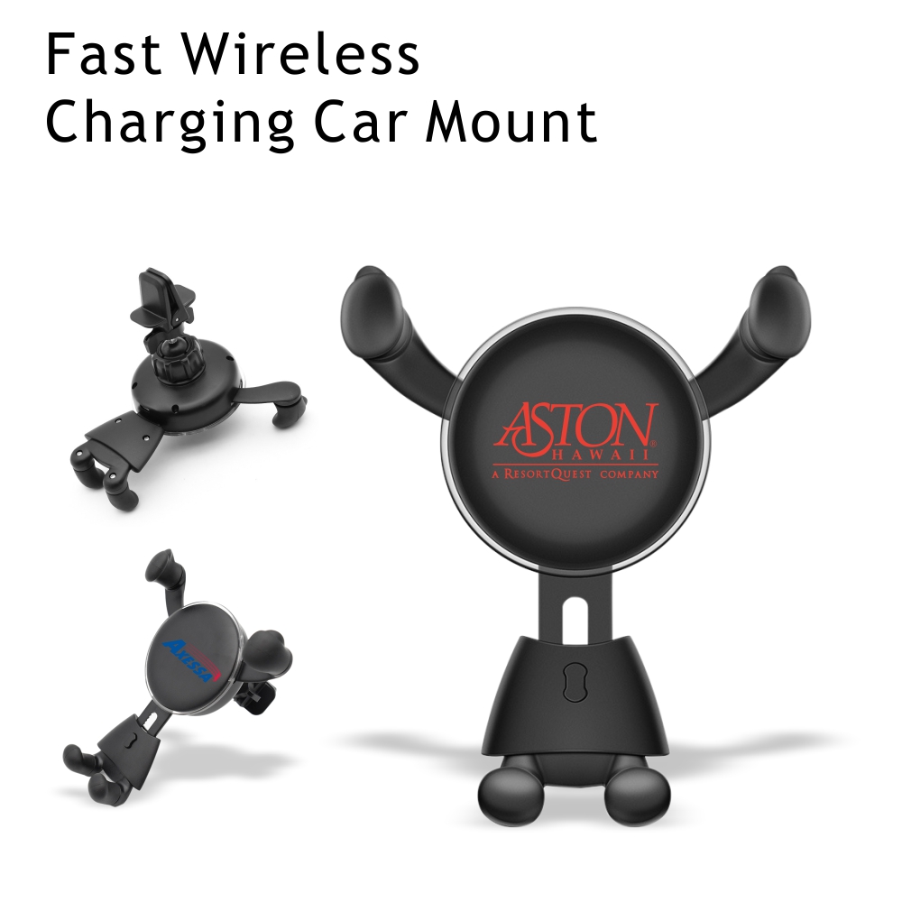 Promotional 2 in 1 Wireless Car Charger Mount Wireless Charing Car Mounted Charger