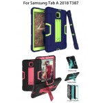 Custom Imprinted iBank(R) Samsung Galaxy Tab A 8.0 Shockproof Case 2018 (Black+Blue)